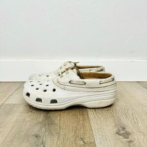 Crocs Islander Shoes Cream Lace Up Unisex Adult Women’s 8 Men’s 6